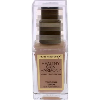Max Factor Healthy Skin Harmony Miracle Foundation SPF 20 - 30 Porcelain by Max Factor for Women - 1 oz Foundation - Fresh Bloom Skin - Premium Skincare Solutions for Nourished, Hydrated, and Radiant Skin Every Day