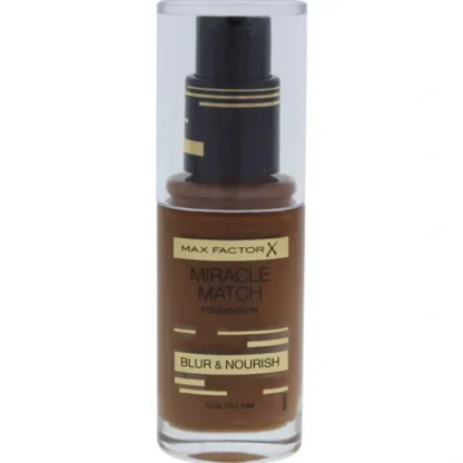 Max Factor Miracle Match Foundation - # 100 Sun Tan by Max Factor for Women - 1 oz Foundation - Fresh Bloom Skin - Premium Skincare Solutions for Nourished, Hydrated, and Radiant Skin Every Day