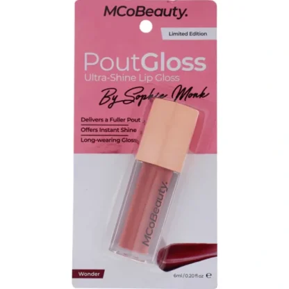 MCoBeauty Pout Gloss Ultra Shine Lip Gloss - Wonder by MCoBeauty for Women - 0.2 oz Lip Gloss - Fresh Bloom Skin - Premium Skincare Solutions for Nourished, Hydrated, and Radiant Skin Every Day