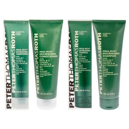 Mega-Rich Shampoo and Conditioner Kit by Peter Thomas Roth for Unisex - 2 Pc Kit 8oz Shampoo, 8oz Conditioner - Fresh Bloom Skin - Premium Skincare Solutions for Nourished, Hydrated, and Radiant Skin Every Day