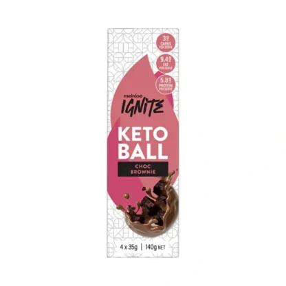 Melrose Ignite Keto Ball Choc Brownie 35g x 4 Pack - Fresh Bloom Skin - Premium Skincare Solutions for Nourished, Hydrated, and Radiant Skin Every Day