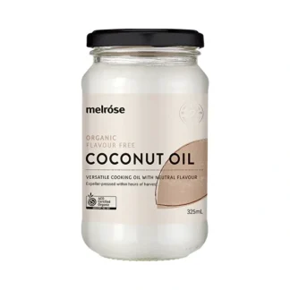 Melrose Organic Coconut Oil Flavour Free 325ml - Fresh Bloom Skin - Premium Skincare Solutions for Nourished, Hydrated, and Radiant Skin Every Day