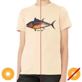 Men Crew Tee - Big Fish - Beige by DelSol for Men - 1 Pc T-Shirt (YL) - Fresh Bloom Skin - Premium Skincare Solutions for Nourished, Hydrated, and Radiant Skin Every Day