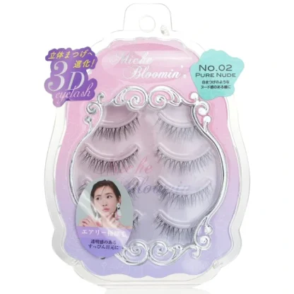 Miche Bloomin' 3D Eyelash - # 02 Pure Nude 4pairs - Fresh Bloom Skin - Premium Skincare Solutions for Nourished, Hydrated, and Radiant Skin Every Day