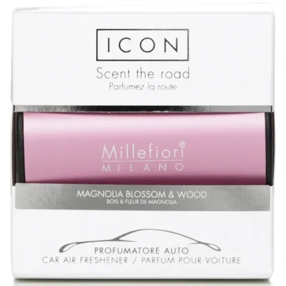 Millefiori Icon Classic PinkCar Air Freshener - Magnolia Blossom & Wood 1pc - Fresh Bloom Skin - Premium Skincare Solutions for Nourished, Hydrated, and Radiant Skin Every Day