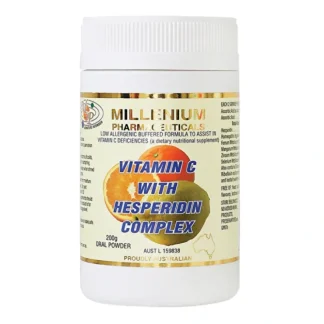 Millenium Pharmaceuticals Vitamin C with Hesperidin Complex Oral Powder 200g - Fresh Bloom Skin - Premium Skincare Solutions for Nourished, Hydrated, and Radiant Skin Every Day