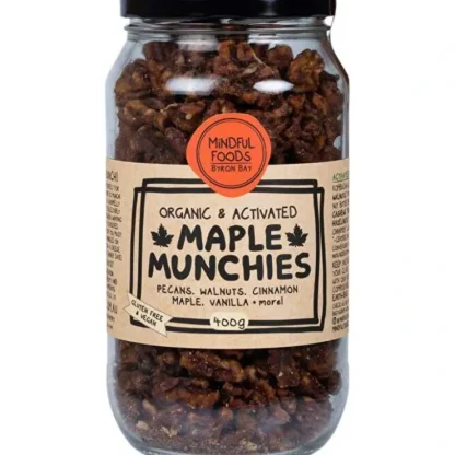 Mindful Foods Maple Munchies Organic & Activated 400g - Fresh Bloom Skin - Premium Skincare Solutions for Nourished, Hydrated, and Radiant Skin Every Day