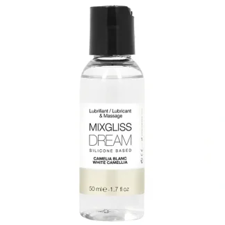 MIXGLISS Dream 2 in 1 Silicone Based Lubricant & Massage - White Camellia 50ml / 1.7oz - Fresh Bloom Skin - Premium Skincare Solutions for Nourished, Hydrated, and Radiant Skin Every Day