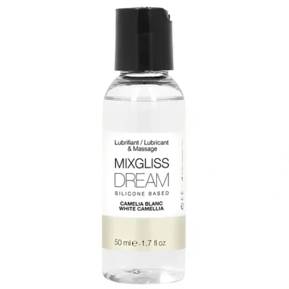 MIXGLISS Dream 2 in 1 Silicone Based Lubricant & Massage - White Camellia 50ml / 1.7oz - Fresh Bloom Skin - Premium Skincare Solutions for Nourished, Hydrated, and Radiant Skin Every Day