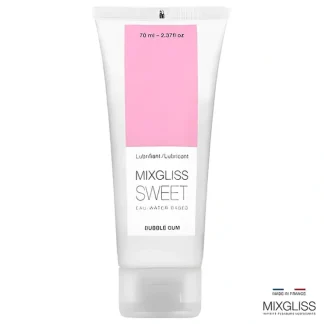 MIXGLISS Sweet Water Based Lubricant - Bubble Gum 70ml / 2.37oz - Fresh Bloom Skin - Premium Skincare Solutions for Nourished, Hydrated, and Radiant Skin Every Day