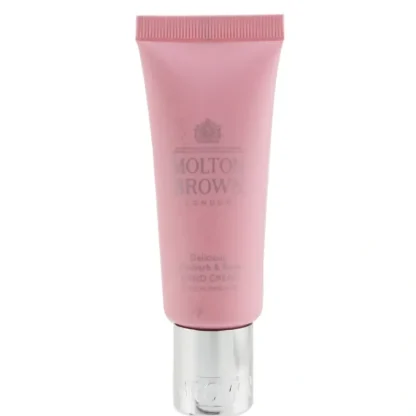 Molton Brown Delicious Rhubarb & Rose Hand Cream 40ml/1.4oz - Fresh Bloom Skin - Premium Skincare Solutions for Nourished, Hydrated, and Radiant Skin Every Day