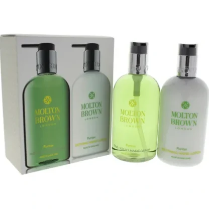 Molton Brown Puritas Hand Care Set by Molton Brown for Women - 2 Pc Set 10oz Puritas Fine Liquid Hand Wash, 10oz Puritas Soothing Hand Lotion - Fresh Bloom Skin - Premium Skincare Solutions for Nourished, Hydrated, and Radiant Skin Every Day