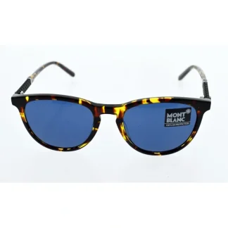 Mont Blanc MB588S 55V - Coloured Havana-Blue by Mont Blanc for Men - 52-19-145 mm Sunglasses - Fresh Bloom Skin - Premium Skincare Solutions for Nourished, Hydrated, and Radiant Skin Every Day