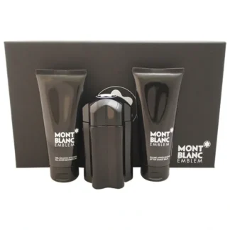 Mont Blanc Mont Blanc Emblem by Mont Blanc for Men - 3 Pc Gift Set 3.3oz EDT Spray, 3.3oz After Shave Balm, 3.3oz All-Over Shower Gel - Fresh Bloom Skin - Premium Skincare Solutions for Nourished, Hydrated, and Radiant Skin Every Day