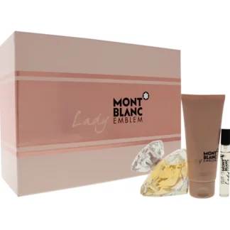 Mont Blanc Mont Blanc Lady Emblem by Mont Blanc for Women - 3 Pc Gift Set 2.5oz EDP Spray, 0.25oz EDP Spray, 3.3oz Perfumed Body Lotion - Fresh Bloom Skin - Premium Skincare Solutions for Nourished, Hydrated, and Radiant Skin Every Day