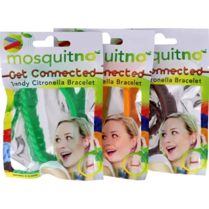 Mosquitno Get Connected Citronella Bracelet Set by Mosquitno for Unisex - 3 Pc Bracelet Brown, Green, Orange - Fresh Bloom Skin - Premium Skincare Solutions for Nourished, Hydrated, and Radiant Skin Every Day