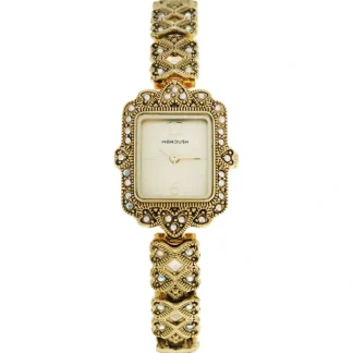 MSHLLG Loulou - Gold Stainless Steel Bracelet Watch by Manoush for Women - 1 Pc Watch - Fresh Bloom Skin - Premium Skincare Solutions for Nourished, Hydrated, and Radiant Skin Every Day