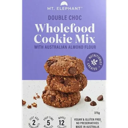 Mt. Elephant Wholefood Cookie Mix Double Choc 5x375g - Fresh Bloom Skin - Premium Skincare Solutions for Nourished, Hydrated, and Radiant Skin Every Day