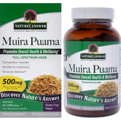Muira-Pauma - 500mg by Natures Answer for Men - 90 Count Capsules - Fresh Bloom Skin - Premium Skincare Solutions for Nourished, Hydrated, and Radiant Skin Every Day
