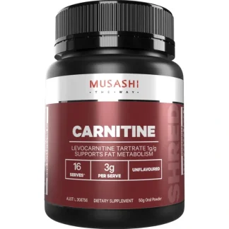 Musashi Carnitine Unflavoured 50g - Fresh Bloom Skin - Premium Skincare Solutions for Nourished, Hydrated, and Radiant Skin Every Day