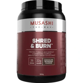 Musashi Shred & Burn Chocolate Milkshake 900g - Fresh Bloom Skin - Premium Skincare Solutions for Nourished, Hydrated, and Radiant Skin Every Day