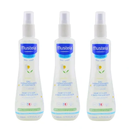 Mustela Hair Styler & Skin Refreshener Trio Set 3x200ml/6.76oz - Fresh Bloom Skin - Premium Skincare Solutions for Nourished, Hydrated, and Radiant Skin Every Day