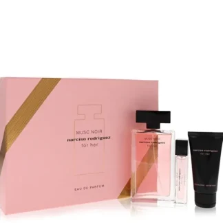 Narciso Rodriguez Narciso Rodriguez Musc Noir Gift Set - Eau De Parfum Spray +0.33 Mini Eau De Parfum Spray + Body Lotion 1.6 oz - Fresh Bloom Skin - Premium Skincare Solutions for Nourished, Hydrated, and Radiant Skin Every Day