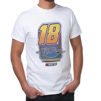 NASCAR Mens Classic Crew Tee - Kyle Busch - 10 White by DelSol for Men - 1 Pc T-Shirt (M) - Fresh Bloom Skin - Premium Skincare Solutions for Nourished, Hydrated, and Radiant Skin Every Day