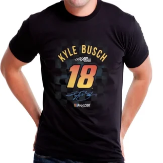 NASCAR Mens Classic Crew Tee - Kyle Busch - 2 Black by DelSol for Men - 1 Pc T-Shirt (2XL) - Fresh Bloom Skin - Premium Skincare Solutions for Nourished, Hydrated, and Radiant Skin Every Day