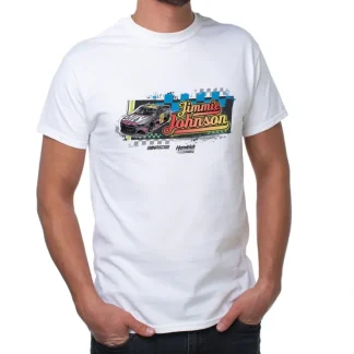 NASCAR Mens Classic Crew Tee - Jimmie Johnson - 6 White by DelSol for Men - 1 Pc T-Shirt (2XL) - Fresh Bloom Skin - Premium Skincare Solutions for Nourished, Hydrated, and Radiant Skin Every Day
