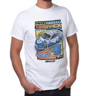 NASCAR Mens Classic Crew Tee - Kevin Harvick - 1 White by DelSol for Men - 1 Pc T-Shirt (M) - Fresh Bloom Skin - Premium Skincare Solutions for Nourished, Hydrated, and Radiant Skin Every Day