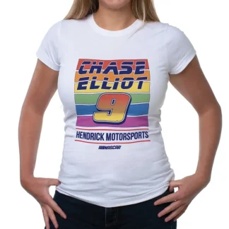 NASCAR Womens Crew Tee - Chase Elliot - 2 White by DelSol for Women - 1 Pc T-Shirt (L) - Fresh Bloom Skin - Premium Skincare Solutions for Nourished, Hydrated, and Radiant Skin Every Day