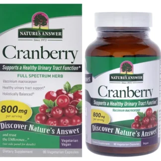 Natures Answer Cranberry - 800mg by Natures Answer for Unisex - 90 Count Capsules - Fresh Bloom Skin - Premium Skincare Solutions for Nourished, Hydrated, and Radiant Skin Every Day