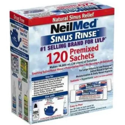 NeilMed Sinus Rinse Premixed Refill Packets 120 Packets - Fresh Bloom Skin - Premium Skincare Solutions for Nourished, Hydrated, and Radiant Skin Every Day