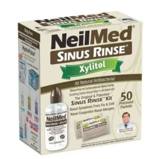 NeilMed Xylitol Sinus Rinse Kit 50 packets - Fresh Bloom Skin - Premium Skincare Solutions for Nourished, Hydrated, and Radiant Skin Every Day
