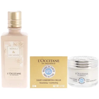 Neroli and Orchidee Body Milk and Shea Butter Light Comforting Cream Kit by LOccitane for Women - 2 Pc Kit 8.4oz Body Milk, 1.7oz Cream - Fresh Bloom Skin - Premium Skincare Solutions for Nourished, Hydrated, and Radiant Skin Every Day