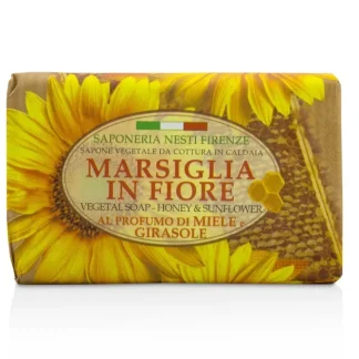 Nesti Dante Marsiglia In Fiore Vegetal Soap - Honey & Sunflower 125g/4.3oz - Fresh Bloom Skin - Premium Skincare Solutions for Nourished, Hydrated, and Radiant Skin Every Day