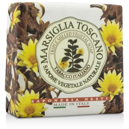 Nesti Dante Marsiglia Toscano Triple Milled Vegetal Soap - Tabacco Italiano 200g/7oz - Fresh Bloom Skin - Premium Skincare Solutions for Nourished, Hydrated, and Radiant Skin Every Day