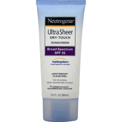 Neutrogena Ultra Sheer Dry-Touch Sunblock SPF-55 by Neutrogena for Unisex - 3 oz Sunscreen - Fresh Bloom Skin - Premium Skincare Solutions for Nourished, Hydrated, and Radiant Skin Every Day