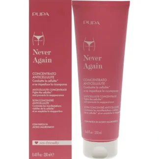 Never Again Anti-Cellulite Concentrate by Pupa Milano for Women - 8.45 oz Cream - Fresh Bloom Skin - Premium Skincare Solutions for Nourished, Hydrated, and Radiant Skin Every Day