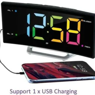 Nid Model R0261-C Rainbow Color LED Clock Radio w/ Curve Design Fixed Size - Fresh Bloom Skin - Premium Skincare Solutions for Nourished, Hydrated, and Radiant Skin Every Day