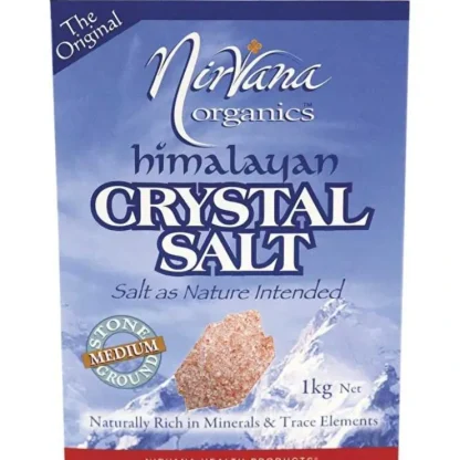 Nirvana Organics Himalayan Salt Medium 1kg - Fresh Bloom Skin - Premium Skincare Solutions for Nourished, Hydrated, and Radiant Skin Every Day