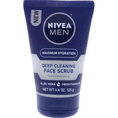 Nivea Deep Cleaning Face Scrub by Nivea for Men - 4.4 oz Face Scrub - Fresh Bloom Skin - Premium Skincare Solutions for Nourished, Hydrated, and Radiant Skin Every Day