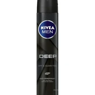 Nivea Men Antiperspirant Aerosol Deodorant Deep 250ml - Fresh Bloom Skin - Premium Skincare Solutions for Nourished, Hydrated, and Radiant Skin Every Day