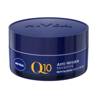 Nivea Q10 Power Anti-Wrinkle Sensitive Revitalising Night Cream 50ml - Fresh Bloom Skin - Premium Skincare Solutions for Nourished, Hydrated, and Radiant Skin Every Day