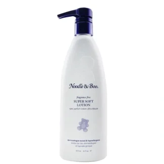 Noodle & Boo Super Soft Lotion - Fragrance Free - For Face & Body (Dermatologist-Tested & Hypoallergenic) 473ml/16oz - Fresh Bloom Skin - Premium Skincare Solutions for Nourished, Hydrated, and Radiant Skin Every Day