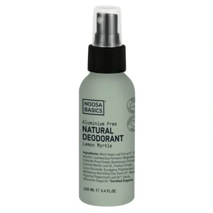 Noosa Basics Natural Deodorant Spray 100ml - Lemon Myrtle - Fresh Bloom Skin - Premium Skincare Solutions for Nourished, Hydrated, and Radiant Skin Every Day