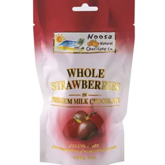 Noosa Natural Choc Co Noosa Natural Chocolate Co. Milk Chocolate Whole Strawberries 100g - Fresh Bloom Skin - Premium Skincare Solutions for Nourished, Hydrated, and Radiant Skin Every Day