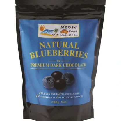 Noosa Natural Choc Co Noosa Natural Chocolate Co. Dark Chocolate Whole Blueberries 300g - Fresh Bloom Skin - Premium Skincare Solutions for Nourished, Hydrated, and Radiant Skin Every Day