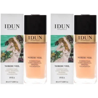 Nordic Veil Foundation - 309 Svea by Idun Minerals for Women - 0.88 oz Foundation - Pack of 2 - Fresh Bloom Skin - Premium Skincare Solutions for Nourished, Hydrated, and Radiant Skin Every Day